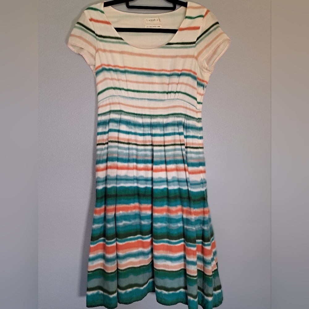Seasalt Womens Kerens Dress in Painted Stripe dress. Size L.